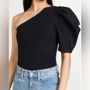 Free people intimately black one sleeve black body suit - size Large - NWT